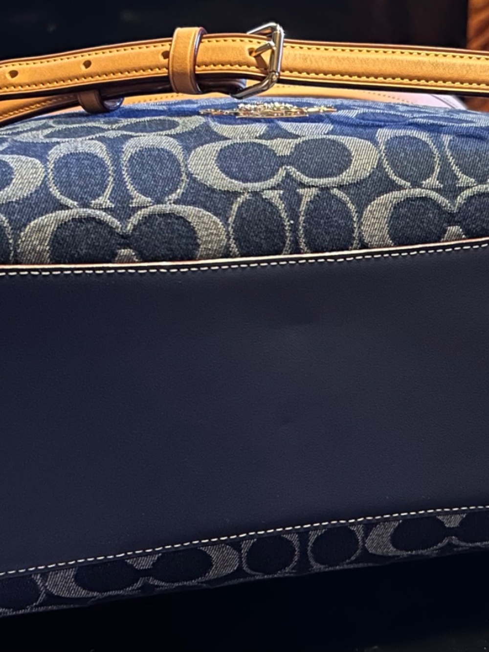 Laurel Large Shoulder Bag In Signature Denimk - Picture 15 of 15